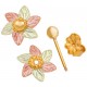 Birthstone - Gold Flower Earring Jackets - by Mt Rushmore